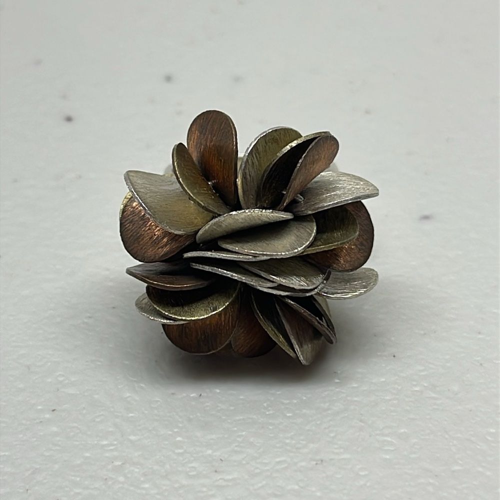 Silpada Cha Cha Copper, Brass & Silver Ring, Size 7